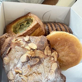 Vicente - Almond croissant , spinach feta , kouign Amman , chocolate croissant - Bakeries Near Me - Charlotte, North Carolina Vicente - Almond croissant , spinach feta , kouign Amman , chocolate croissant - Bakeries Near Me - Charlotte, North Carolina