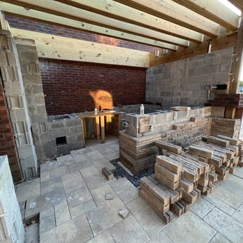 Darling Hardscapes and Design - Outdoor kitchen as they left it. - Landscape Architects or Designers Near Me