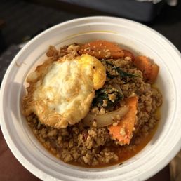 CR4 Gra Prow Over Rice with Fried Egg CR4 Gra Prow Over Rice with Fried Egg