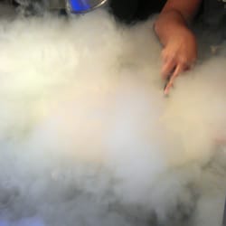 Sub Zero Nitrogen Ice Cream - Giant puffs of liquid nitrogen would make people of all ages smile at how it's made.