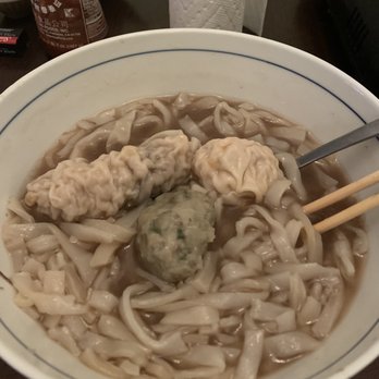 Maxi’s Noodle - 3 Toppings Noodle Soup w/ 2 wontons, 2 dace fish balls and 2 dumplings, w/ beef stew base added and w/ flat rice noodles. - Cantonese Near Me - Flushing, New York Maxi’s Noodle - 3 Toppings Noodle Soup w/ 2 wontons, 2 dace fish balls and 2 dumplings, w/ beef stew base added and w/ flat rice noodles. - Cantonese Near Me - Flushing, New York