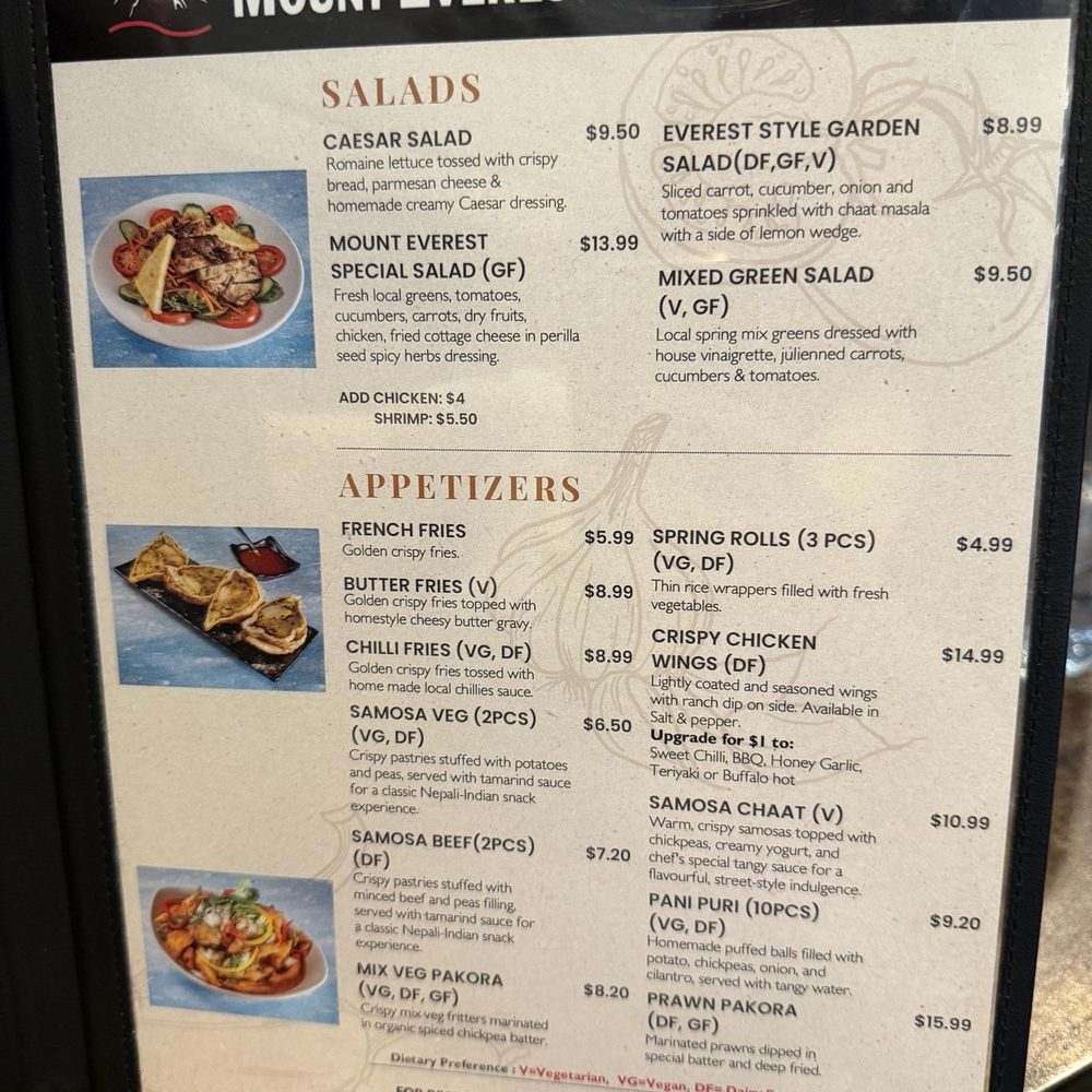 Mount Everest Kitchen & Grill - Menu - Indian Near Me - Vancouver, British Columbia Mount Everest Kitchen & Grill - Menu - Indian Near Me - Vancouver, British Columbia