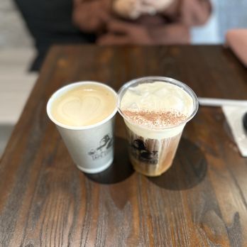 Ape Coffee - Coconut cream latte (left), Cloud ape (right) - Coffee & Tea Near Me - Orange, California