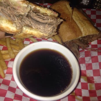 Alpine Tavern & Grill - Prime Rib Dip sandwich (not roast beef) juicy prime rib... About 13 bucks... Ordered off the Daily Specials Board out front - Sports Bars Near Me - Alpine, California