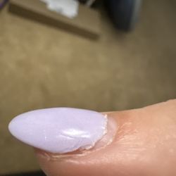 Sunny Nails - Uneven dip powder, sloppy edges along cuticle, and lifting along cuticle edge after 10 days of growth...