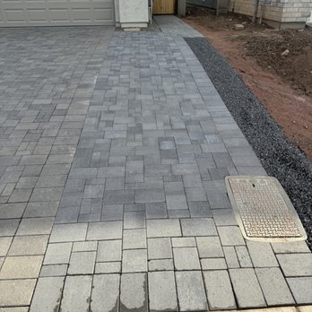 AZ Grass Pros - Pavers extension of the driveway leading towards a new pathway at the side yard. - Artificial Turf Near Me