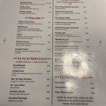 Bubba's Breakfast & BBQ - Menu - Barbeque Near Me - Jackson, Wyoming