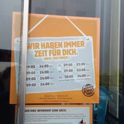 Burger King - Öffnungszeiten