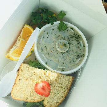 White House Cafe - Turkey cranberry with broccoli soup (to-go). This sandwich and soup was so delicious! - Breakfast & Brunch Near Me - Yakima, Washington White House Cafe - Turkey cranberry with broccoli soup (to-go). This sandwich and soup was so delicious! - Breakfast & Brunch Near Me - Yakima, Washington