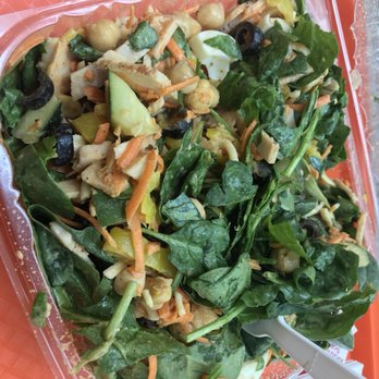 Healthy Delights - My creation! Huge portion plus water for $12 - Salad Near Me - Kendall, Florida