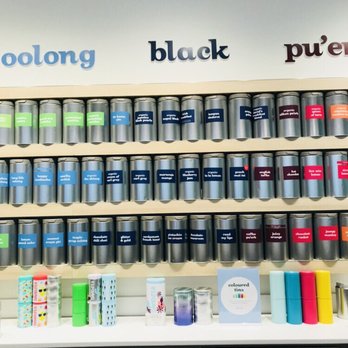 DAVIDsTEA - a wall of cans of paint - Tea Rooms Near Me - Toronto, Ontario DAVIDsTEA - a wall of cans of paint - Tea Rooms Near Me - Toronto, Ontario