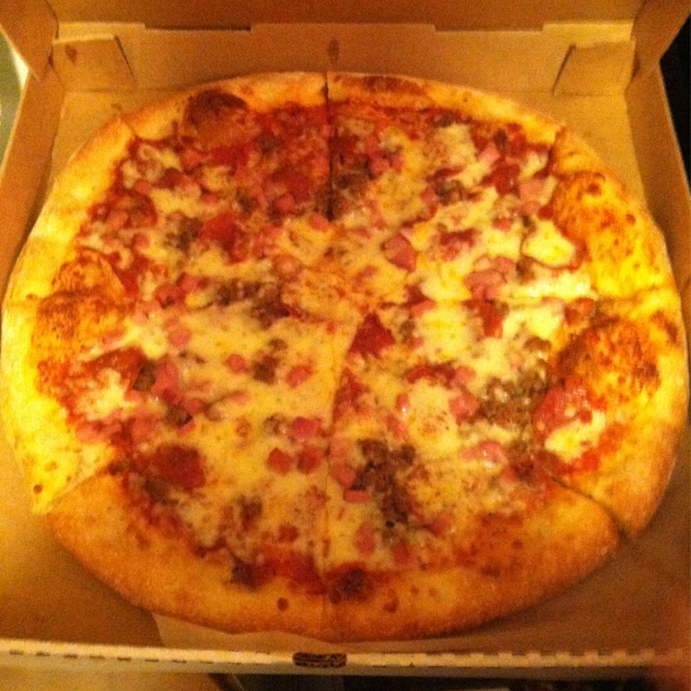 Cappy's Pizzeria - Large pepperoni ham and sausage New York style - Pizza Near Me - Cedar Rapids, Iowa Cappy's Pizzeria - Large pepperoni ham and sausage New York style - Pizza Near Me - Cedar Rapids, Iowa