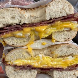 Calvert Manor Bagels - Bacon, egg & cheese bagel