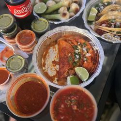Tacos Express & Deli - Birria tacos steak and spicy tacos, salsa and chips