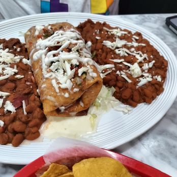 Martha's Fusion Kitchen - Shredded chicken chimichunga - Pizza Near Me - Columbus, Ohio
