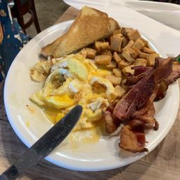 Just eggs and bacon