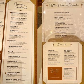 Eddie Merlot's - Cocktails, After-Dinner Drinks, Desserts menus - Steakhouses Near Me - Englewood, Colorado Eddie Merlot's - Cocktails, After-Dinner Drinks, Desserts menus - Steakhouses Near Me - Englewood, Colorado