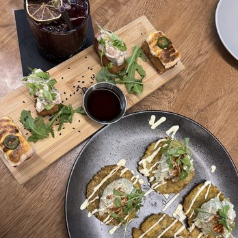 Korner 67 - 67 mules, crispy rice, tostones rellenos - Cocktail Bars Near Me - Miami Lakes, Florida