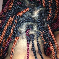 Bili's Hair Braiding - Poor parting, not enough synthetic hair used, bulging natural hair and lots of slippage from scalp