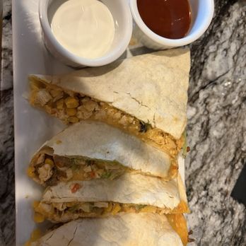 NEAT Bourbon Bar - Chicken quesadilla, with sweetness of corn and black beans, one of the best I've had. - Bars Near Me - Greer, South Carolina NEAT Bourbon Bar - Chicken quesadilla, with sweetness of corn and black beans, one of the best I've had. - Bars Near Me - Greer, South Carolina