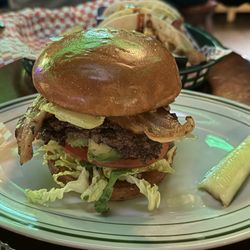 The Bosch Tavern - Amazing burgers made to your liking! This beauty is a bacon, lettuce, tomato, avocado and cheese!! Fabulous.
