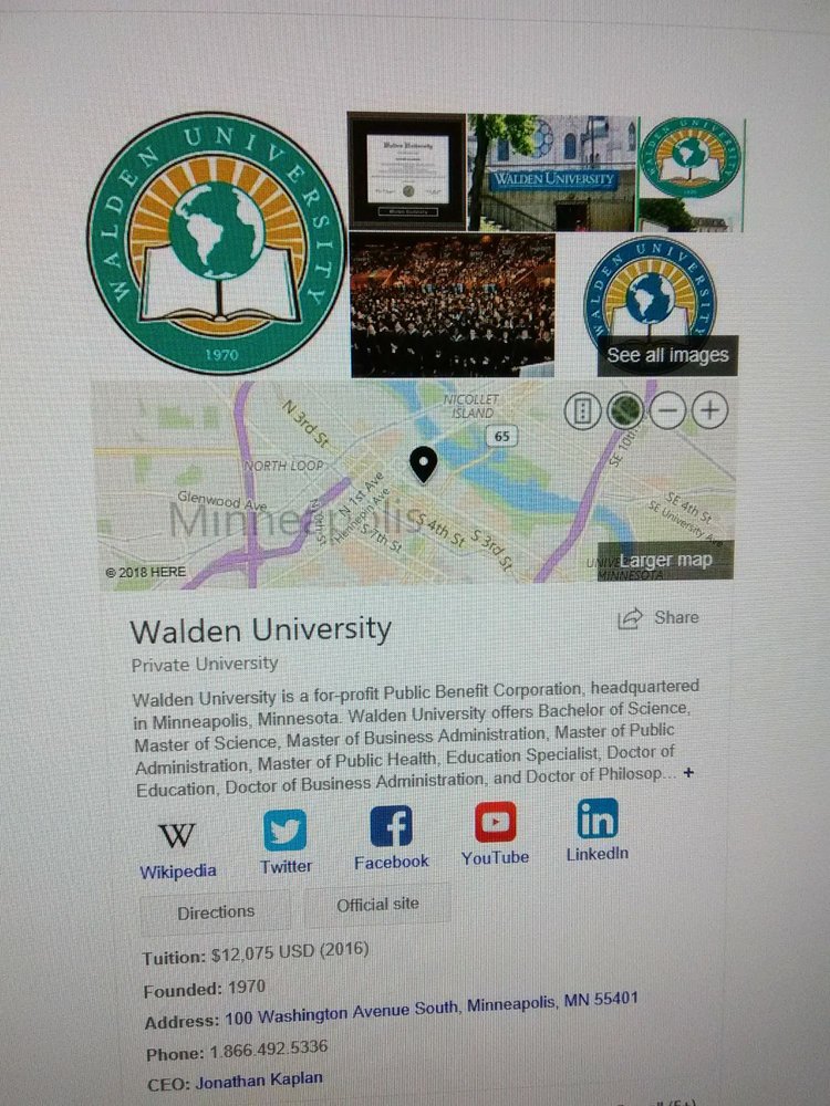 WALDEN UNIVERSITY Updated September 2024 100 S Washington Ave