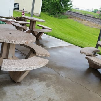 Dairy Joy - Outdoor seating out back. - American Near Me - Hinckley, Illinois