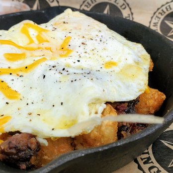 Old Texas Brewing - Loaded Tater toTot Skillet - Breweries Near Me - Burleson, Texas