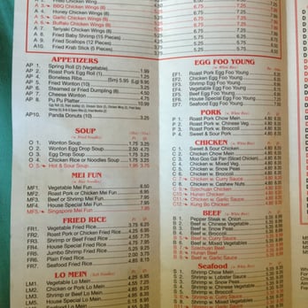 Panda Restaurant - Left side of menu - Chinese Near Me - Dothan, Alabama Panda Restaurant - Left side of menu - Chinese Near Me - Dothan, Alabama