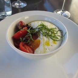 Mozarrella foam, heirloom tomatoes Mozarrella foam, heirloom tomatoes