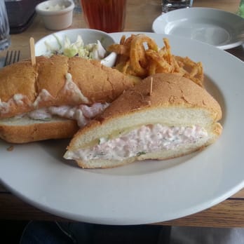 The Wharf - Shrimp roll and onion rings. - Seafood Near Me - Fort Bragg, California The Wharf - Shrimp roll and onion rings. - Seafood Near Me - Fort Bragg, California