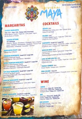 Menu photo 1 Riviera Maya Taco & Tequila Bar Highland, IN Menu photo 1 Riviera Maya Taco & Tequila Bar Highland, IN