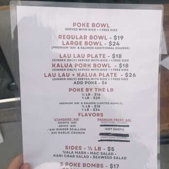 Unreal Poke - Menu 6/2026 - Pop-Up Restaurants Near Me - Arcadia, California Unreal Poke - Menu 6/2026 - Pop-Up Restaurants Near Me - Arcadia, California