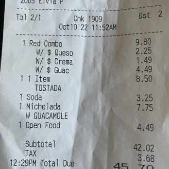 Vallejo's - Regular steak burrito, added, cheese, sour cream, guacamole 2X's cause they barely put any on it. Grand total was $22.52 NEVER again - Mexican Near Me - Sacramento, California Vallejo's - Regular steak burrito, added, cheese, sour cream, guacamole 2X's cause they barely put any on it. Grand total was $22.52 NEVER again - Mexican Near Me - Sacramento, California