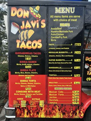 Menu photo 1 Don Javi's Tacos Sacramento, CA Menu photo 1 Don Javi's Tacos Sacramento, CA