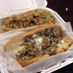 Philly with shrimp fried rice