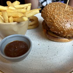 The Bushel - Fried chicken sandwich with curry sauce