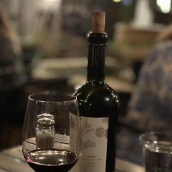 Backstreet Cafe - a glass of wine and a bottle of wine - New American Near Me - Houston, Texas