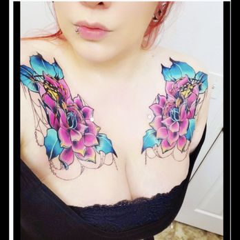 Robot Atomico Tattoo - Chest piece! - Tattoo Near Me - Riverside, California