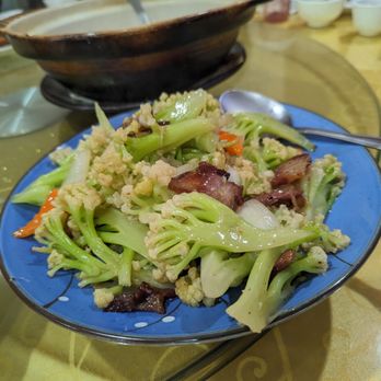 Taisan Huakee Restaurant - Sauteed preserved meat with cauliflower - Chinese Near Me - San Francisco, California