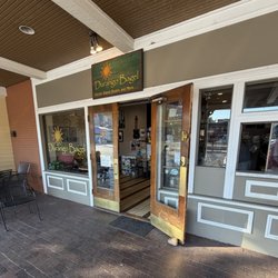 Entrance with patio seating