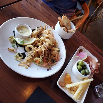Mad & Vin - Calamari and cheese plate - New American Near Me - Solvang, California Mad & Vin - Calamari and cheese plate - New American Near Me - Solvang, California