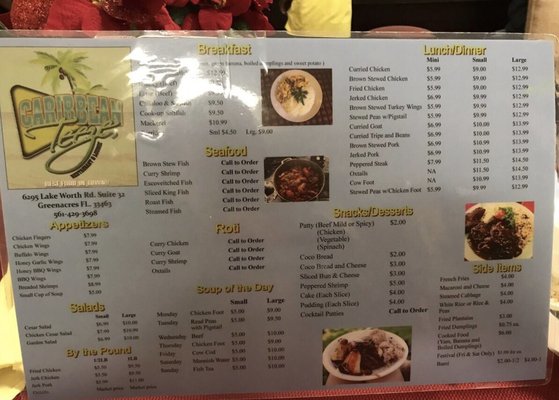 Menu photo 5 Caribbean Teeze Restaurant Lake Worth, FL