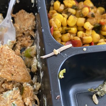 Factor_ - Chicken bone found in the shredded chicken. Also that tiny bit of corn was supposed to count as the vegetable. - Food Delivery Services Near Me - Batavia, Illinois Factor_ - Chicken bone found in the shredded chicken. Also that tiny bit of corn was supposed to count as the vegetable. - Food Delivery Services Near Me - Batavia, Illinois