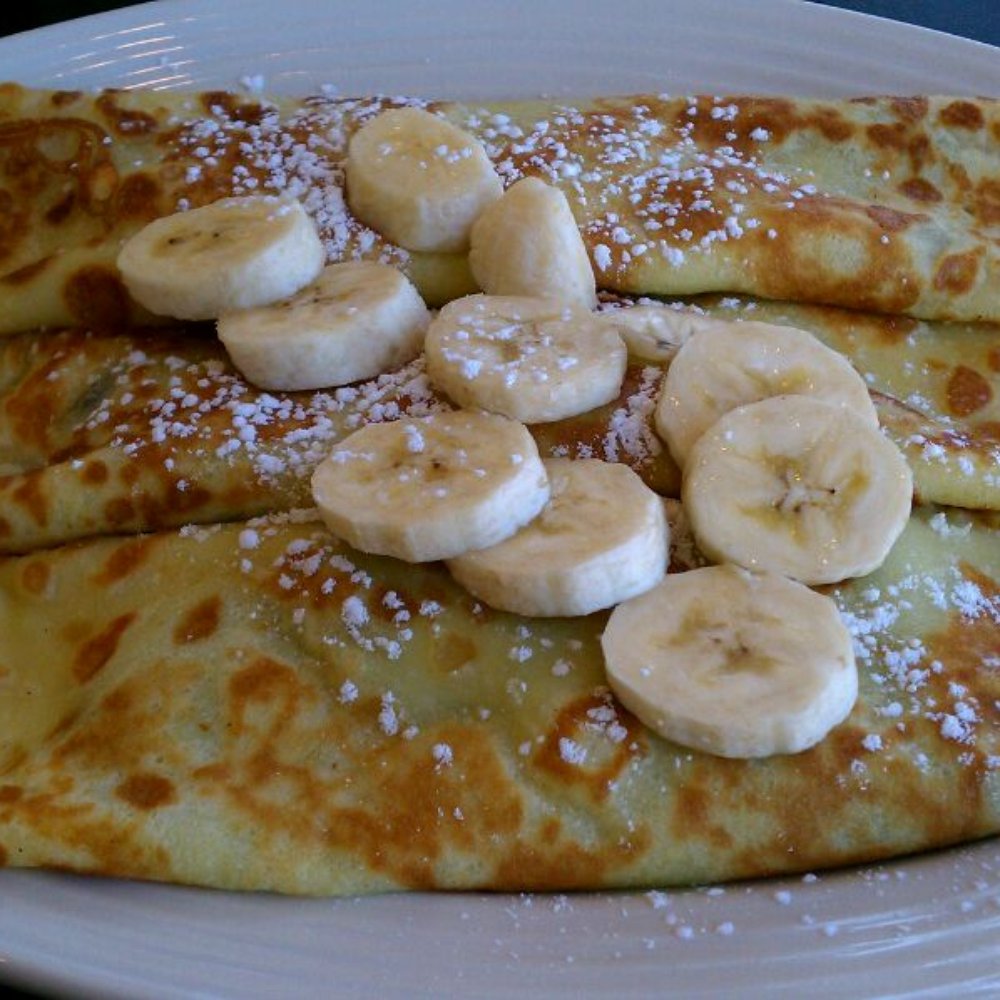 Stacked - Nutella Banana Crepes... Yummy! Very rich, by the third one you are full! - Breakfast & Brunch Near Me - Oak Lawn, Illinois Stacked - Nutella Banana Crepes... Yummy! Very rich, by the third one you are full! - Breakfast & Brunch Near Me - Oak Lawn, Illinois