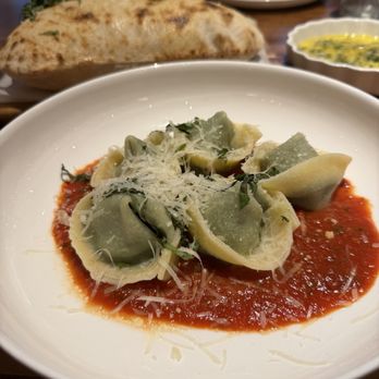 Centrale Italia - Tortellini Marinara with spinach and ricotta (and uninvited cheese) - Italian Near Me - Dallas, Texas Centrale Italia - Tortellini Marinara with spinach and ricotta (and uninvited cheese) - Italian Near Me - Dallas, Texas