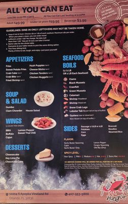 Menu photo 1 Hungry Crab Orlando, FL