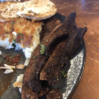 Trailhead Grill at Juniper Preserve - Very burnt bacon. Come on chef!! Can not believe they actually served me this bacon. - American Near Me - Bend, Oregon