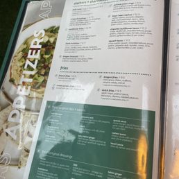 Appetizers menu Appetizers menu