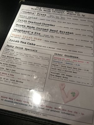 Menu photo 2 Old Crown Fort Wayne, IN